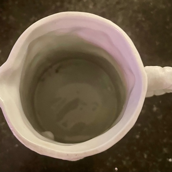 Schafer & Vater green jasperware creamer w/ cameo detail on front - German stamp - Picture 5 of 6